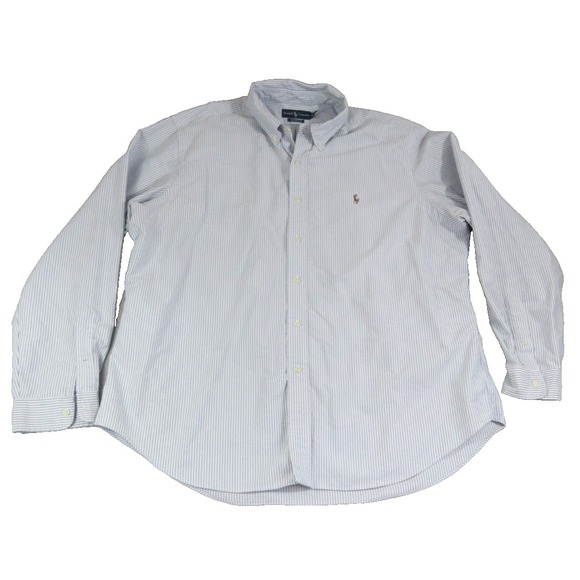 Lauren Ralph Lauren Other - Ralph Lauren XXL Blue Stripe Classic Fit Button Down Shirt Pony Logo